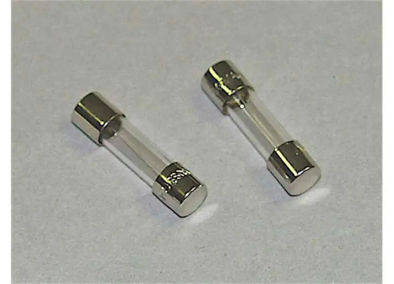 Two cylindrical glass fuses for Thetford Fuse 16451 Fast Blow Fuse repair