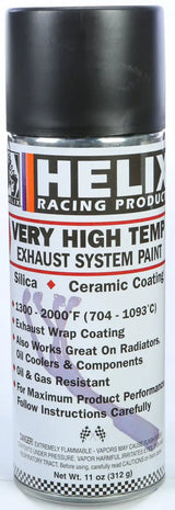 HELIX Very High Temp Exhaust System Paint Flat Black 11oz for Powersports