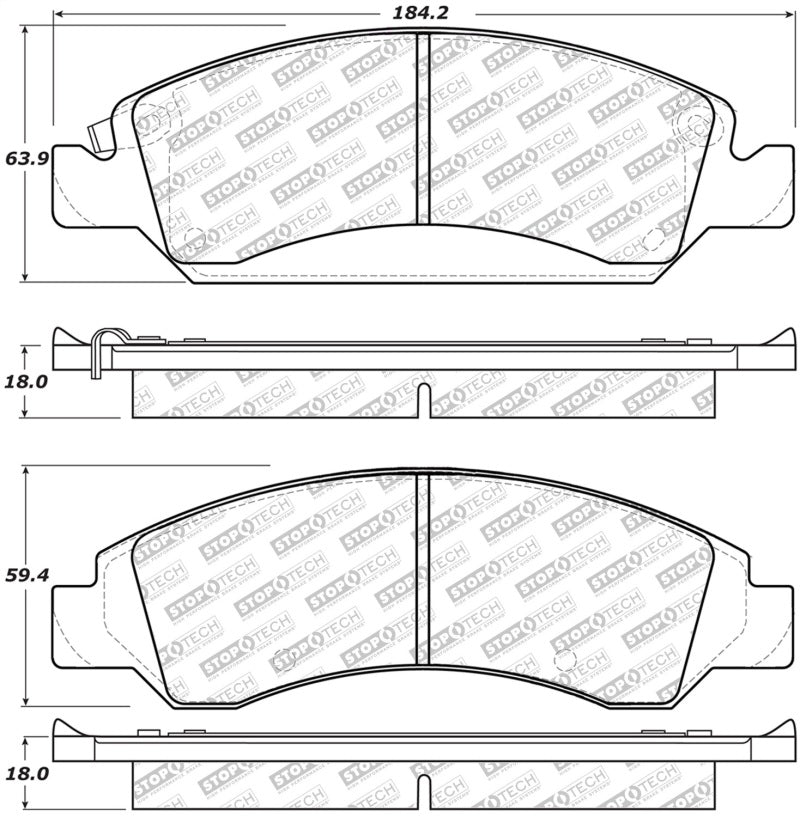 Stoptech 305.13630 StopTech Street Select Brake Pads - Front/Rear