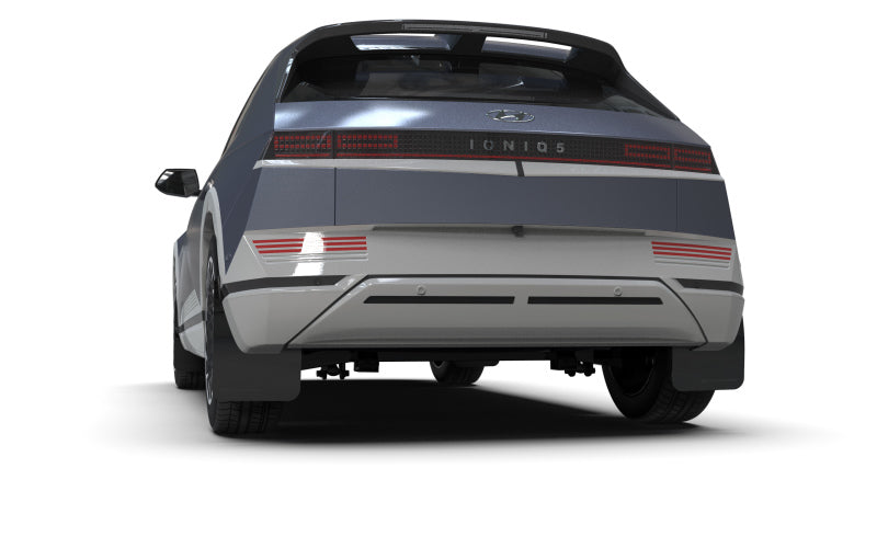 Rally Armor MF87-UR-BLK-MBK Rally Armor 2022 Hyundai Ioniq 5 Black Mud Flap w/ Metallic Black Logo