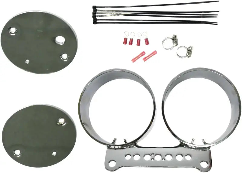 HARDDRIVE 169389 Dual Gauge Mount Bracket Kit Chrome