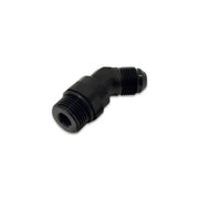 Vibrant 16941 Vibrant -6AN Male Flare to Male -8AN ORB Swivel 45 Degree Adapter Fitting - Anodized Black