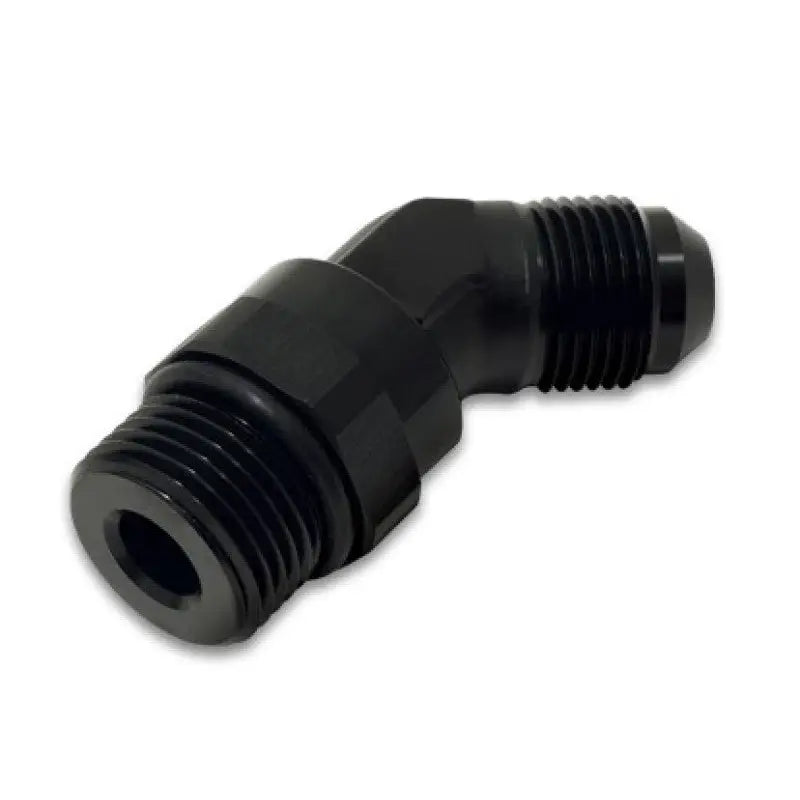 Vibrant 16941 16941 Vibrant -6AN Male Flare to Male -8AN ORB Swivel 45 Degree Adapter Fitting - Anodized Black