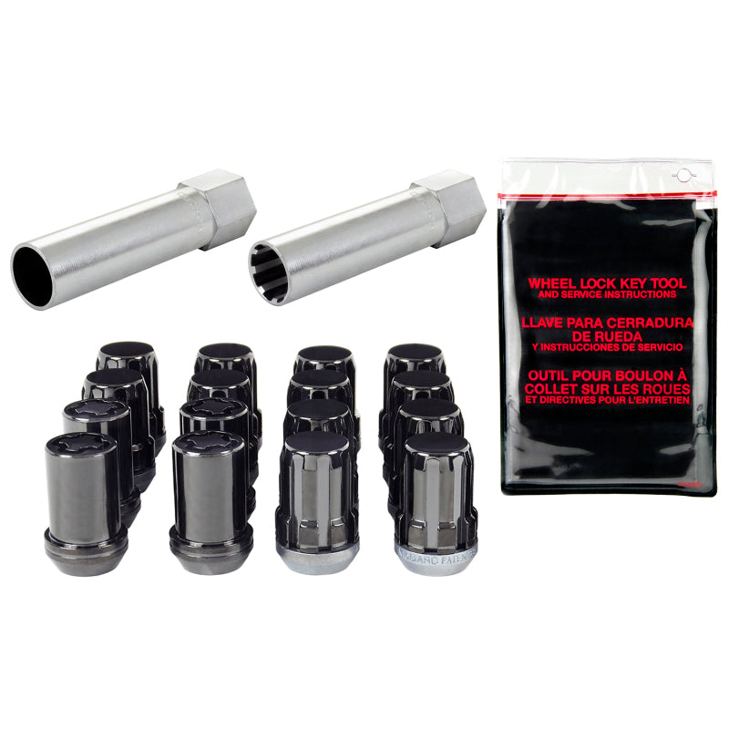 McGard 65457BK McGard SplineDrive Tuner 4 Lug Install Kit w/Locks & Tool (Cone) M12X1.5 / 13/16 Hex - Black - 65457BK