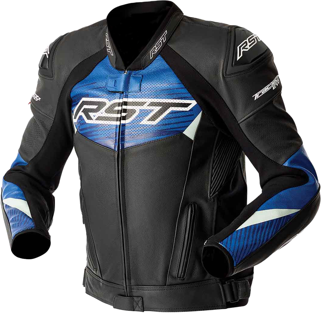 Tractech Evo D3o Jacket Blk/Blue Leather Sm