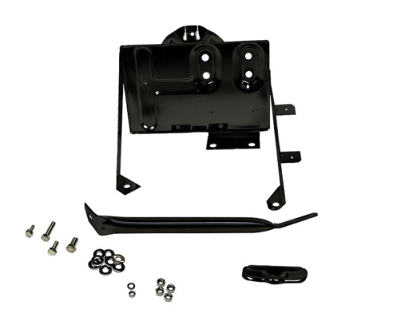 Kentrol 50498 Kentrol 76-86 Jeep CJ Battery Tray with support arm - Powdercoat Black