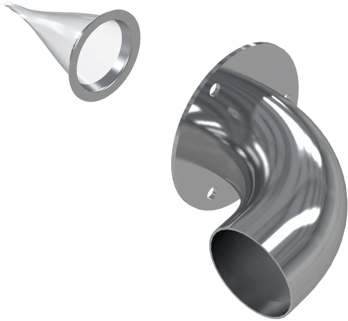 MBRP Bolt on Tip and Shield Exhaust T14605 - Chrome Bolt-ON Assembly