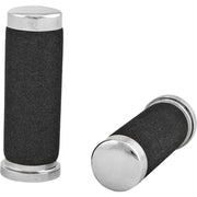 HARDDRIVE 17-0503 Grips Foam Chrome W/O Throttle Sleeve