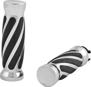 17-0543 Grips W/Twist Rubber Chrome Cable