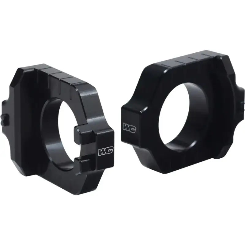 WORKS 17-245 Axle Blocks Elite Kaw/Suz Black