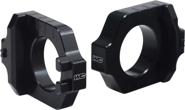 WORKS 17-245 Axle Blocks Elite Kaw/Suz Black