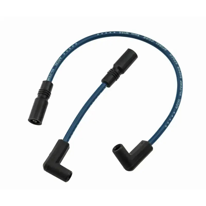 Blue spiral core wire set with black boots for spark plugs, 171097-B core wire