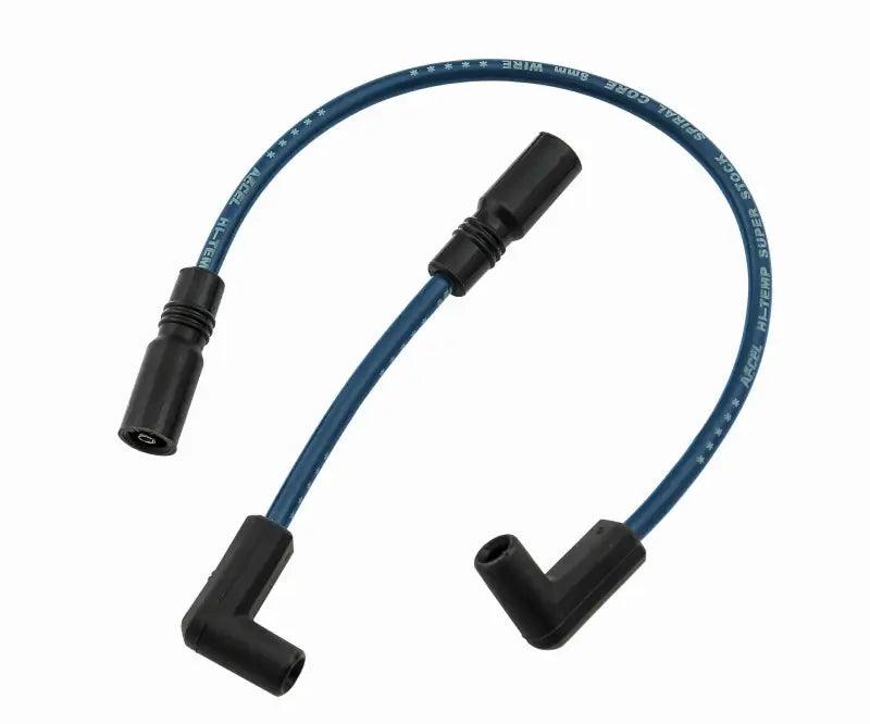 Blue spiral core wire set with black boots for spark plugs, 171097-B core wire