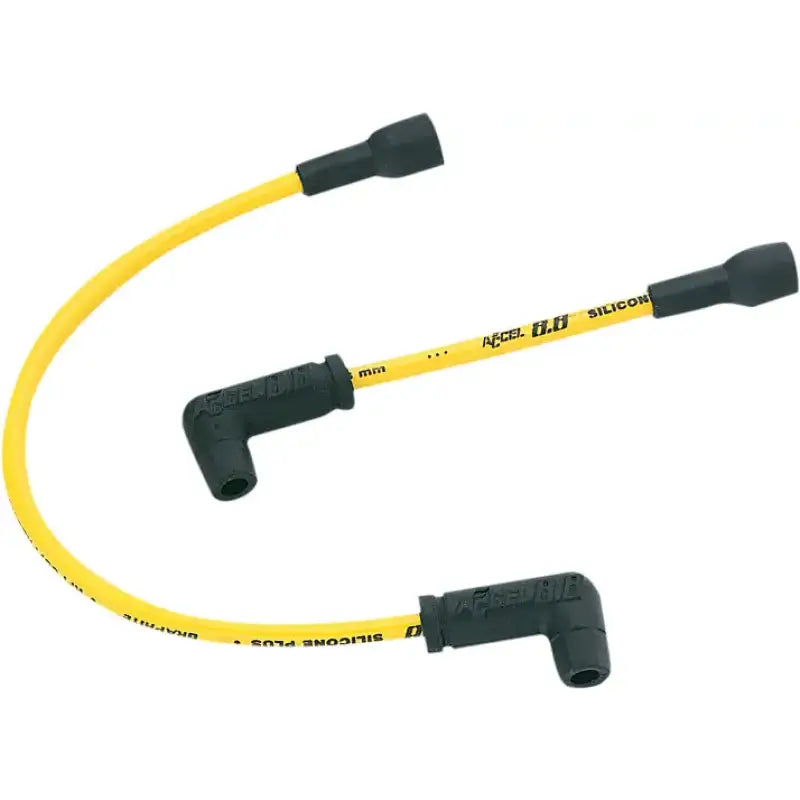 Yellow suppression core wire set with black boots for automotive spark plugs