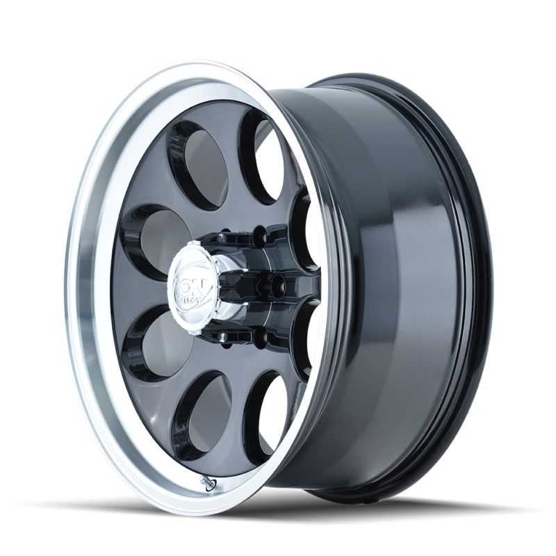 ION Wheels 171-6881B ION Type 171 16x8 / 8x165.1 BP / -5mm Offset / 130.8mm Hub Black/Machined Wheel