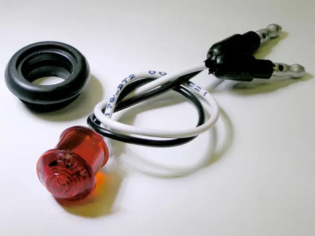 176KR Peterson Mfg Led Clearance Light Kit shown with a red Piranha® 1-diode LED, hardwired design, and universal grommet for easy installation. Ideal for RV, automotive, powersports, off-road, marine, exterior, truck accessories, interior, truck bed, and RV parts. RV Lighting, Towing & Hitches, Audio & Electronics, RV Electrical & Lighting, Lighting - Towing Clearance Lights, AVADA - Best Sellers.