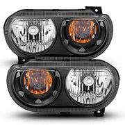 ANZO 121526 ANZO 2008-2014 Dodge Challenger Crystal Headlights Black