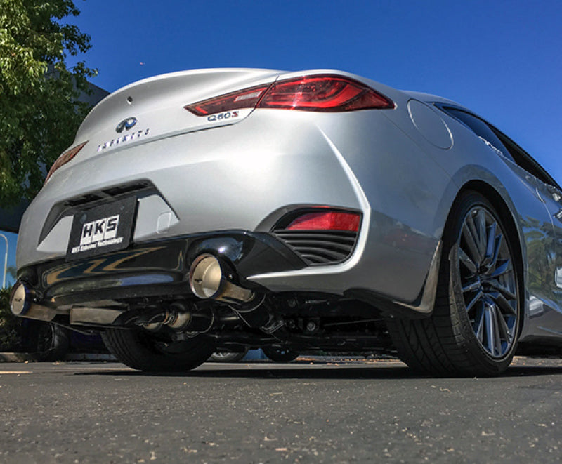 HKS 31014-KN001 HKS 2017 Infiniti Q60 Dual Hi-Power Titanium Tip Catback Exhaust