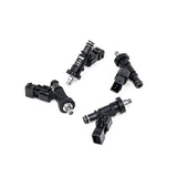 Black fuel injectors from Deatschwerks matched set for optimal performance