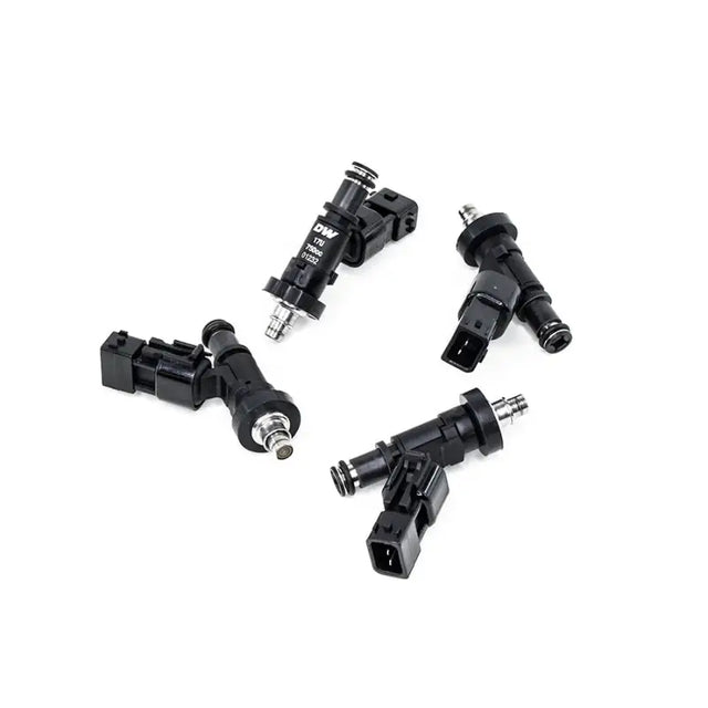 Black fuel injectors from Deatschwerks matched set for optimal performance