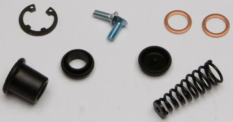 Automotive master cylinder rebuild kit components for cylinder rebuild and master cylinder repair