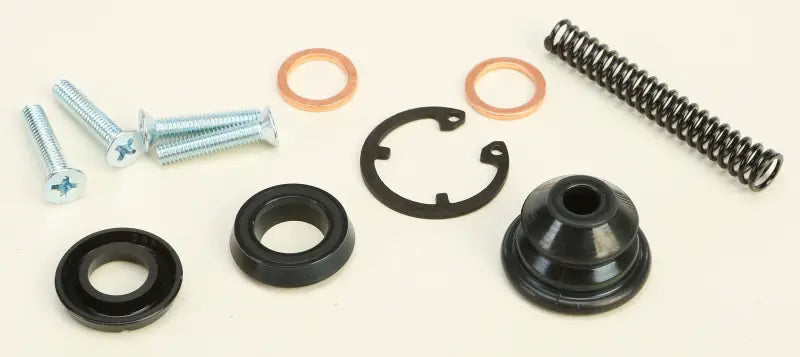 Brake caliper rebuild kit components for master cylinder rebuild and cylinder rebuild kit