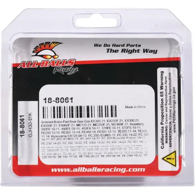 18-8061 Brake Pad Kit Sintered - Pads