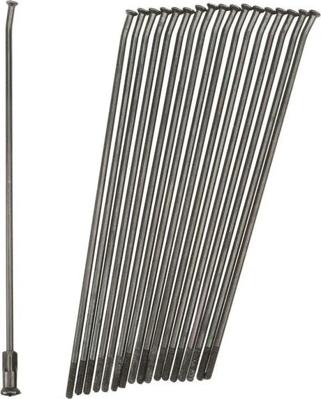 18-B195195-2 Pro-Wheel Double Butted Spokes Black/Black Rear 18 Inch 36/Pkm - RV and Auto Parts
