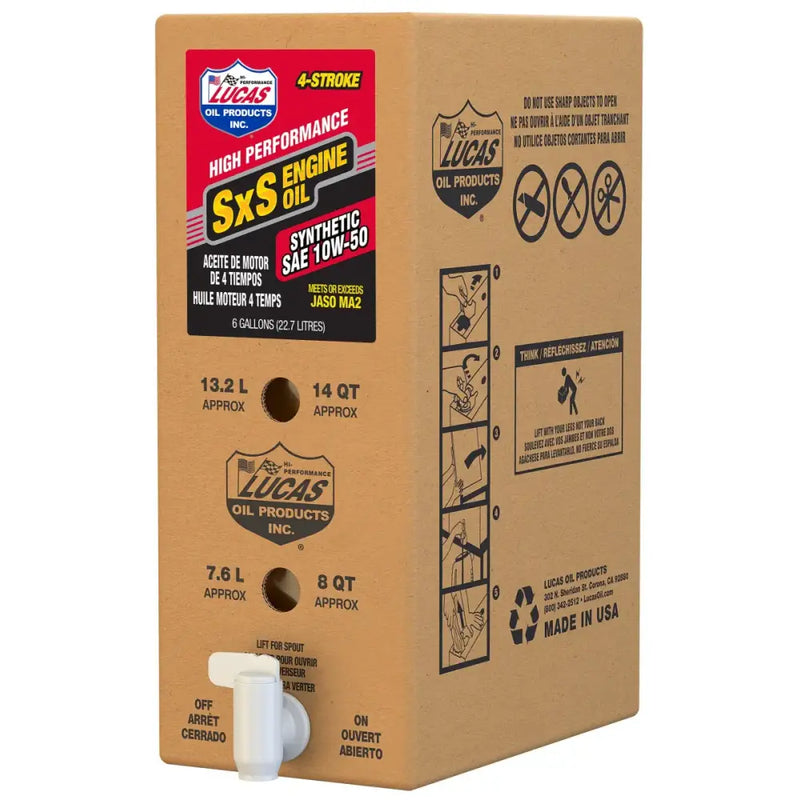 18049 Sxs Synthetic Engine Oil 10w50 6 Gal Bib 