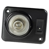 Black rectangular lite sq single light fixture for outdoor spaces in Arcon A/C Lite Sq Single Black