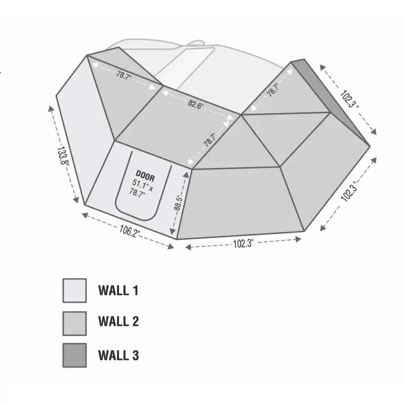 18099910 Overland Vcl Nomadic Awning 270 - Side Wall 1 Wi - Extension Panel