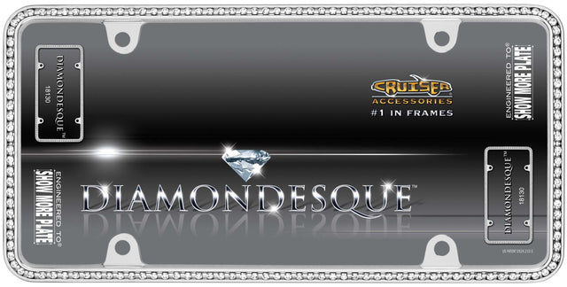 18130 Cruiser License Plate Frame Diamond Studded Perimeter