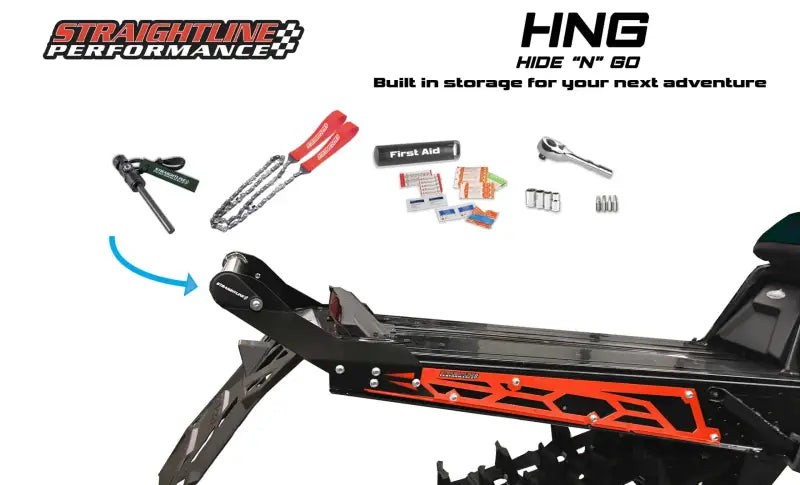 182-122-RED Straightline Hide ’N’ Go Rear Bumper Black/Red - Body