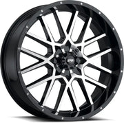 1822516546B Itp Hurricane Black/Machined 18X6.5 4/156 4 + 2.5 (+10Mm) 