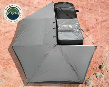 Overland Vehicle Systems Nomadic 270 Lt Driver Awning installed on a truck, ideal for RV, Automotive, Powersports, off-road, marine, exterior, truck accessories, interior, truck bed, rv parts, Outdoor Living, Exterior Parts & Accessories, AVADA - Best Sellers