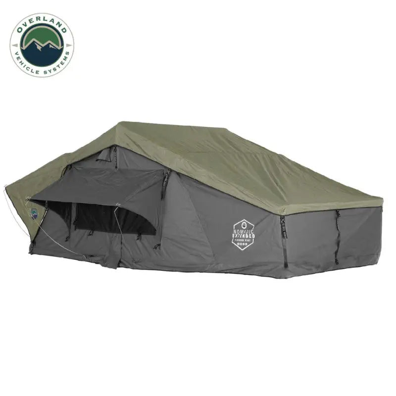 Gray and green rooftop tent from the 18349936 Overland Vcl N4E Nomadic 4 series