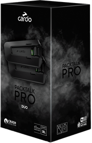 Cardo Packtalk Pro Duo Black Motorcycle Helmet Communication System 2 Pack PTP00101