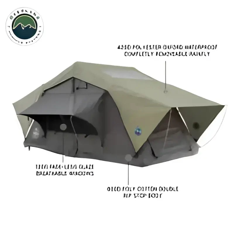 18439936 Overland Vcl N3S Nomadic 3 Standard Roof Top Tent with removable rainfly, breathable windows, and durable ripstop body, ideal for camping and overland expeditions