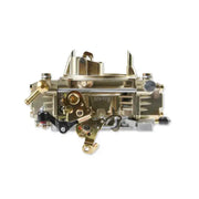 Gold-colored Holley carburetor with fuel inlet for mildly modified vehicles in product 0-1848-2