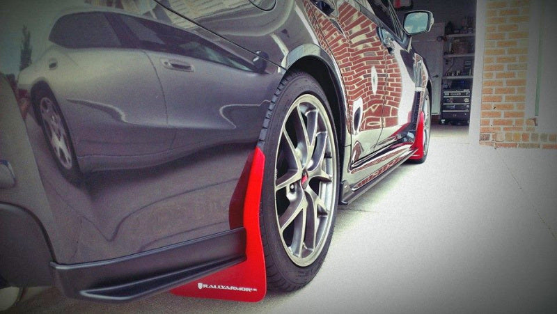 Rally Armor MF32-UR-WH/BLK Rally Armor 15-18 Subaru WRX/STi Sedan UR White Mud Flap w/ Black Logo
