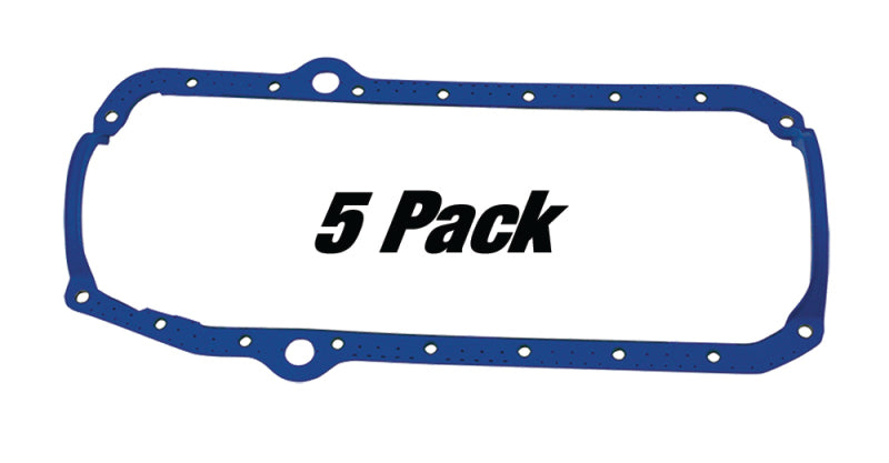 Moroso 93184 Moroso Pre-1985 Small Block Chevrolet Oil Pan Gasket - One Piece - Reinforced Steel (5 Pack)