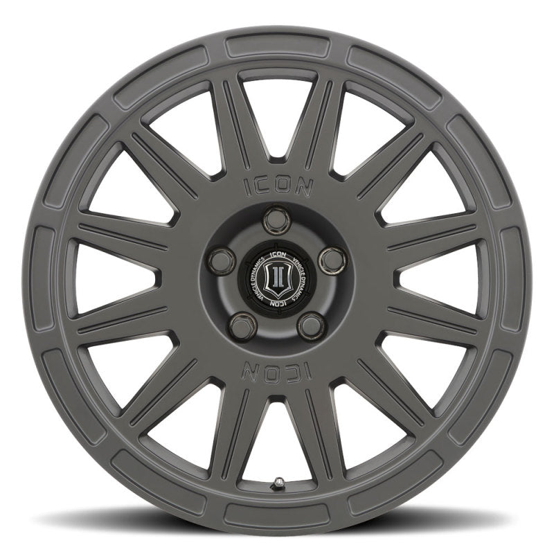 ICON 7017806560SB ICON Ricochet 17x8 5x4.5 38mm Offset 6in BS Satin Black Wheel - 7017806560SB