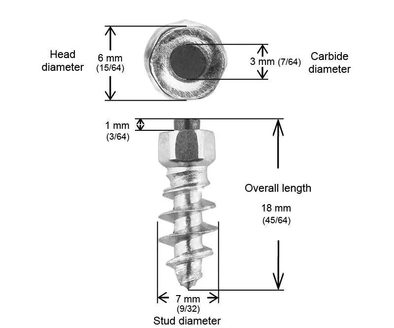 18mm Standard Screw Studs Qty 200 