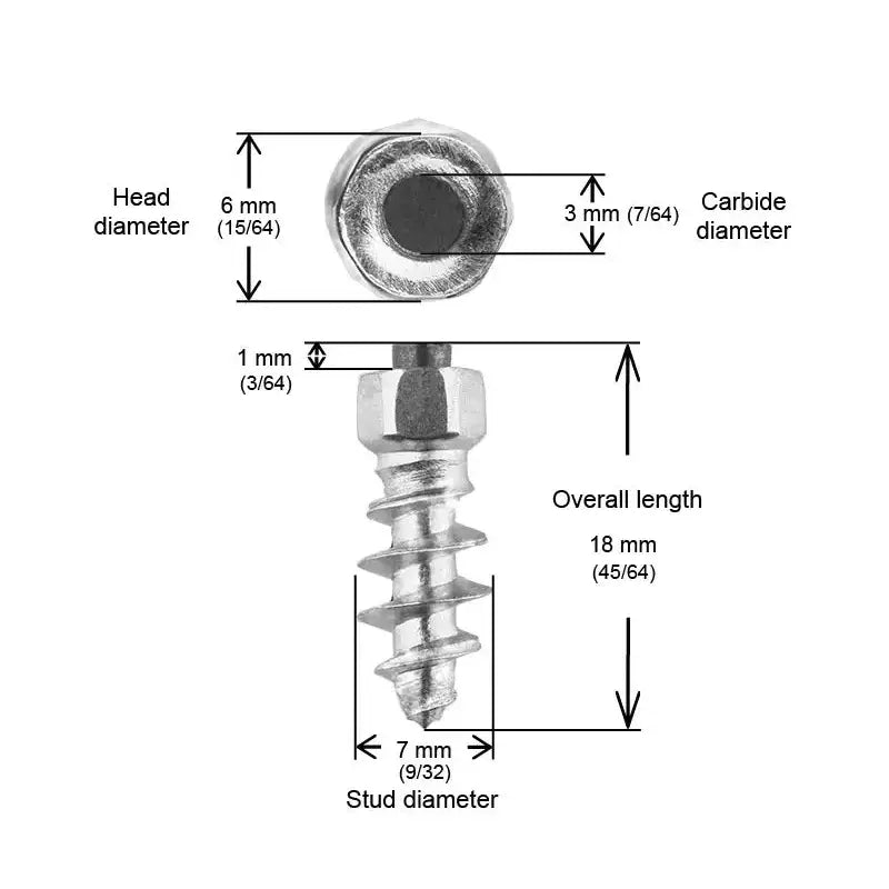 18mm Standard Screw Studs Qty 200 