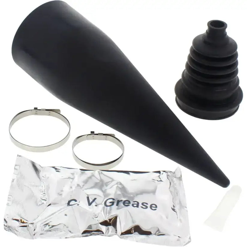 Automotive CV joint repair kit with universal boot kit and tool for easy fixes