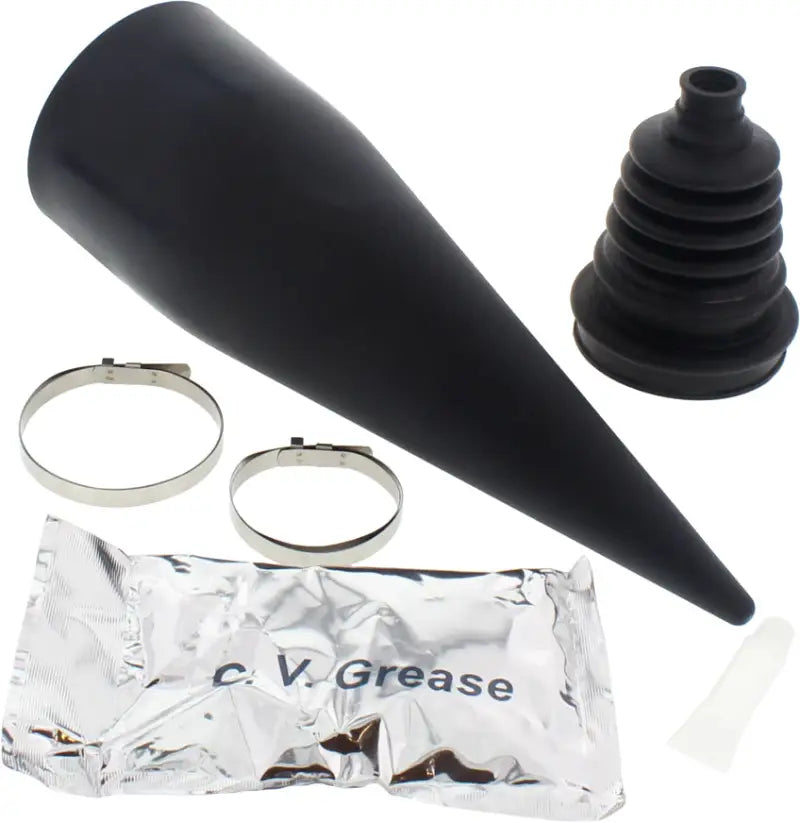 Automotive CV joint repair kit with universal boot kit and tool for easy fixes