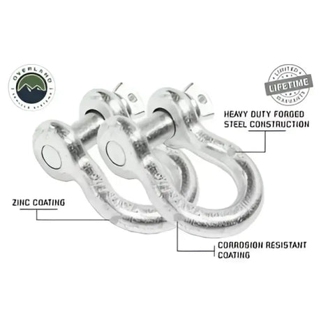 19010205 Overland Vcl Recovery Shackle D-Ring 3/4’ 4.75 T