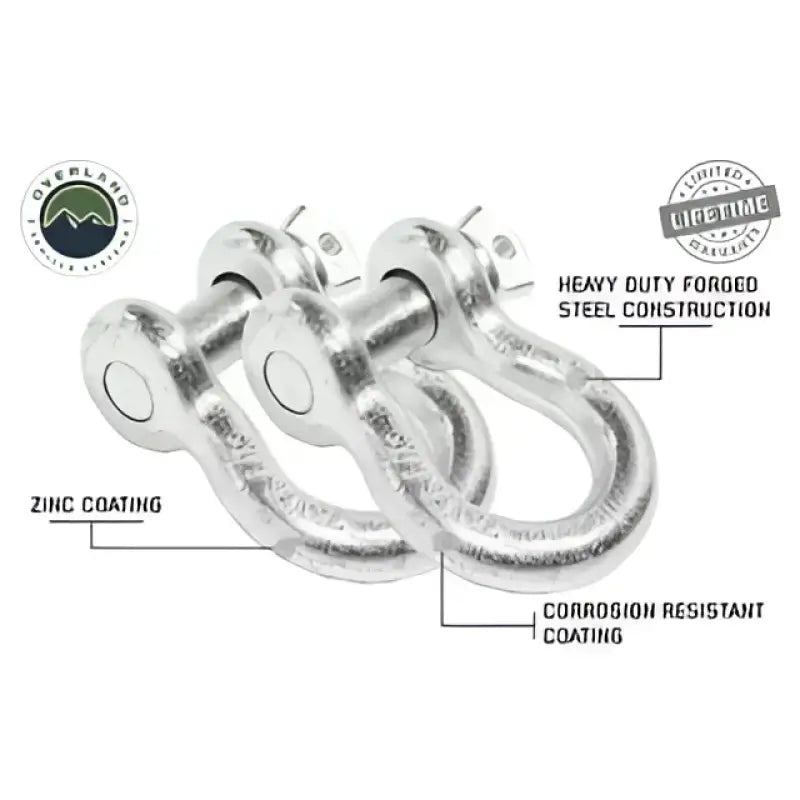 19010205 Overland Vcl Recovery Shackle D-Ring 3/4’ 4.75 T