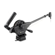 Cannon Downrigger Uni-Troll 10 STX with 24-53' telescoping boom, designed for precision trolling, sturdy build, and easy cable deployment/retrieval.