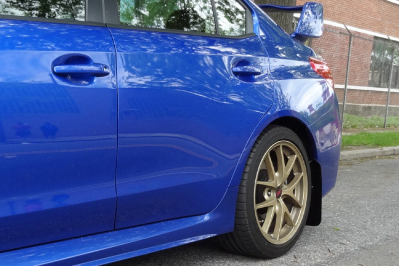 Rally Armor MF32-UR-WH/BLK Rally Armor 15-18 Subaru WRX/STi Sedan UR White Mud Flap w/ Black Logo